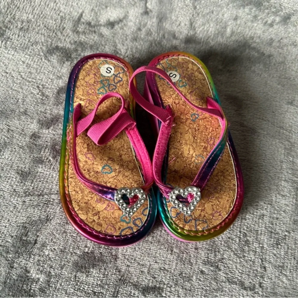 Wedge Sandals Baby Toddler Girls Size Small Pink Flip Flops Lightweight‎ Shoes